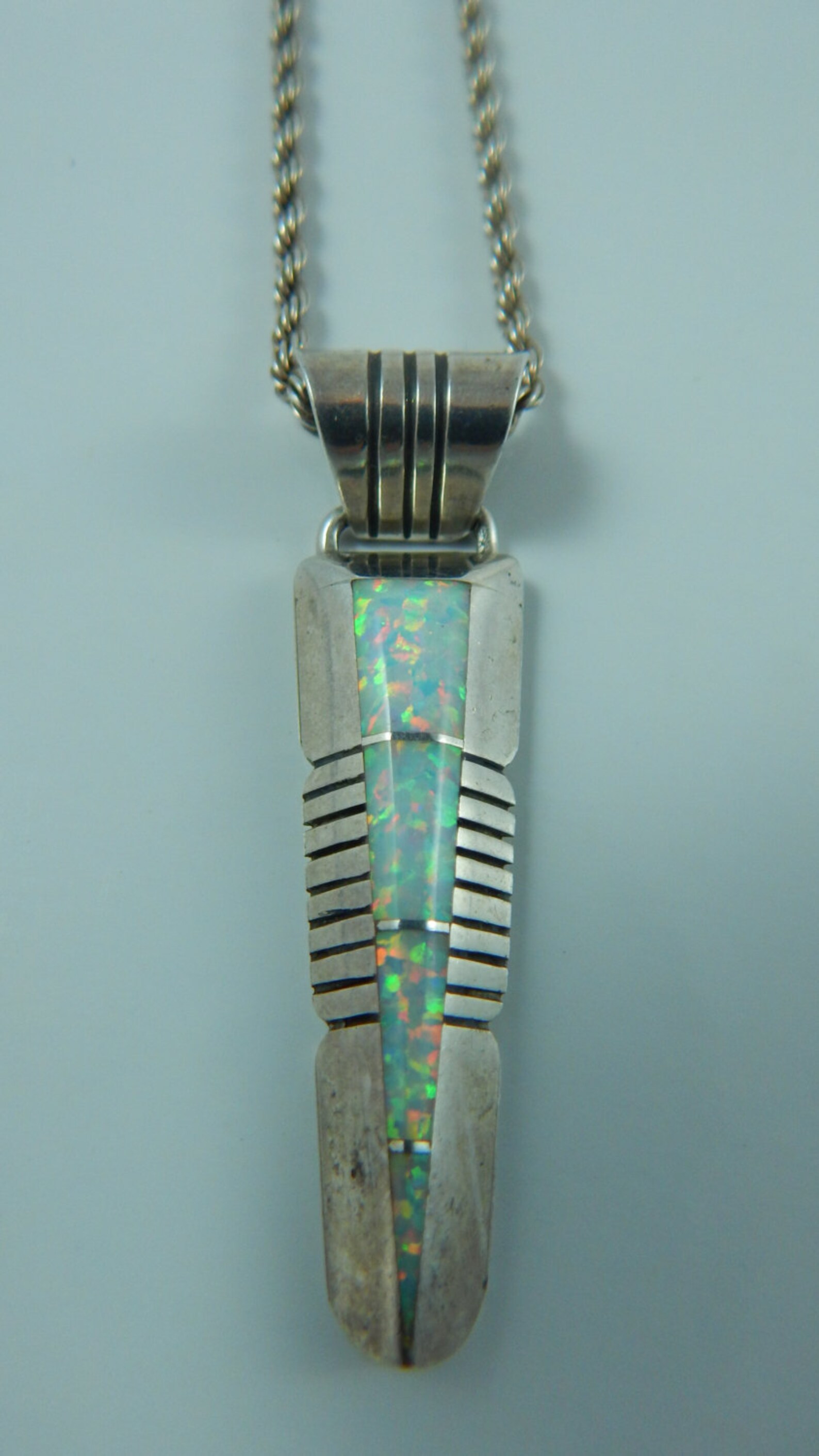 C. Benally Navajo Sterling Opal Necklace Etsy