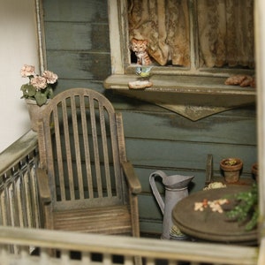 444 Kit Dollhouse Miniature Rocking Chair 1:12