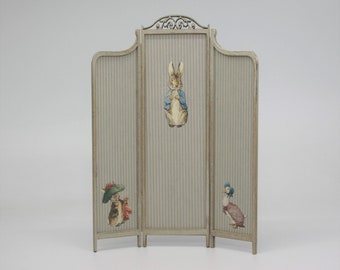 915 Kit Dollhouse Miniature Beatrix Potter Peter Rabbit Folding Screen 1:12