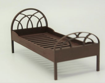 1051 Kit Dollhouse Miniature Single Art Nouveau Bed 1:12