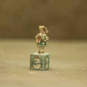 1165 Puppenhaus-Miniatur-Dekorationsblock, Weihnachtshelfer, 1:12