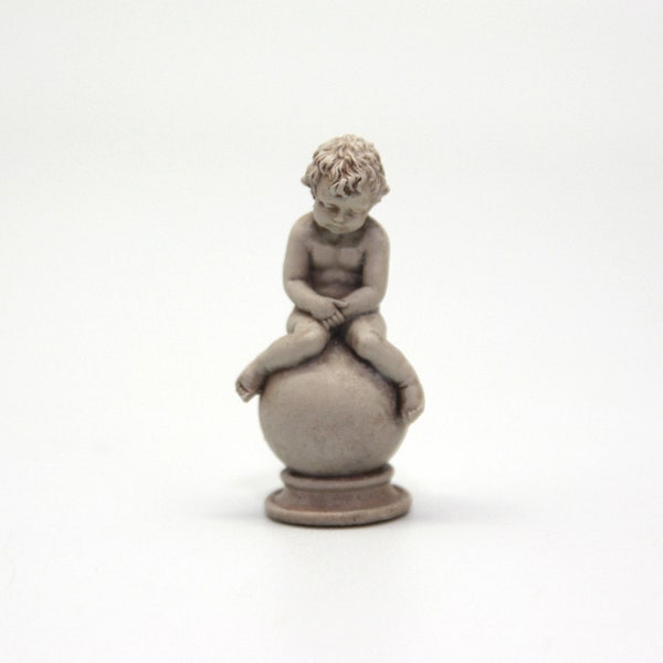 3000-15 Dollhouse Miniature (unpainted) Statue Sculpture of a sitting Angel 1:12