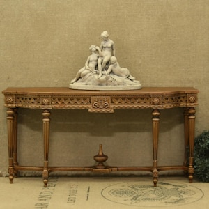 3000-283 Puppenhaus Puppenstube Miniatur (unbemalte) französische Empire-Konsolentisch Beistelltisch  1:12