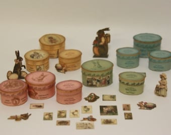 Kit 1000-101 Puppenhaus-Miniatur-Vintage-Osterboxen im Maßstab 1:12