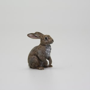 3000-6 Puppenhausminiatur, unbemalt Hase 2 1:12