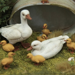 3000-57 Dollhouse Miniature Complete unpainted Ducks Family 1:12 image 7