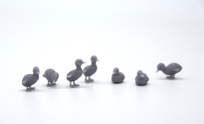 3000-57 Dollhouse Miniature Complete unpainted Ducks Family 1:12 image 10