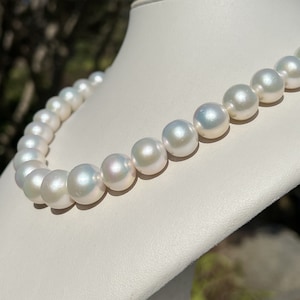 12mm-15mm White/Creamy Edison pearl necklace, freshwater pearl necklace,classic and simple choker,large pearl necklace