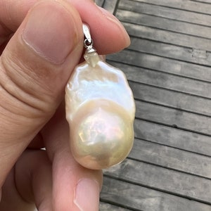 18x29mm Pink with some metallic overtones Baroque pearl pendant,simple pendant,freshwater pearl pendant