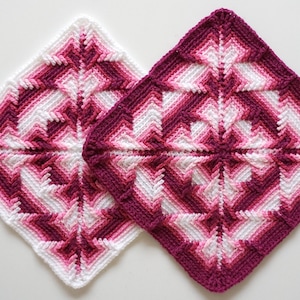 The Bergenia Square Crochet pattern Overlay crochet image 4