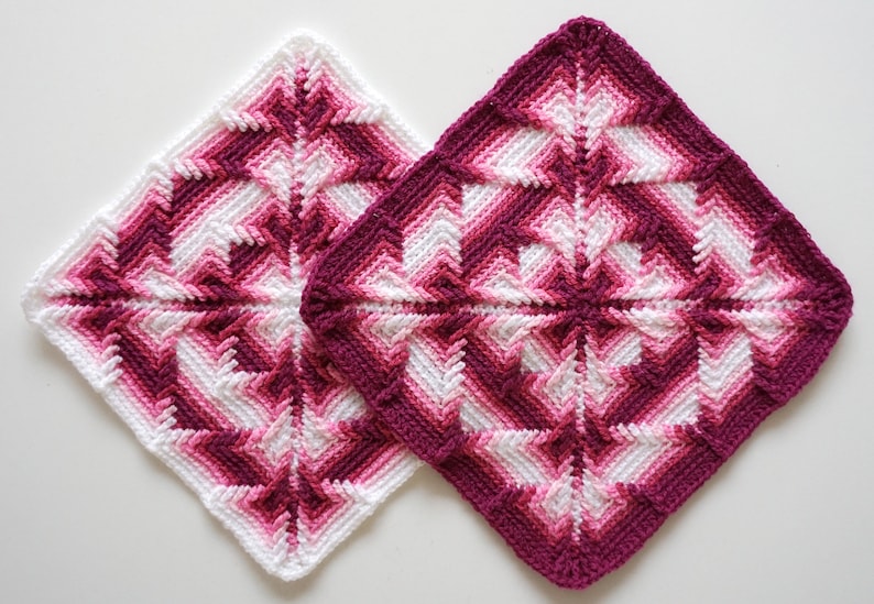 The Bergenia Square Crochet pattern Overlay crochet image 4