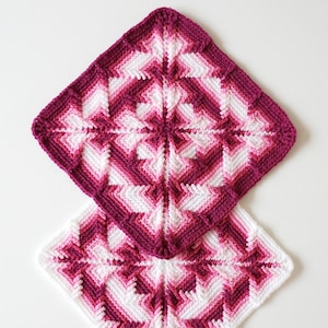 The Bergenia Square Crochet pattern Overlay crochet image 1