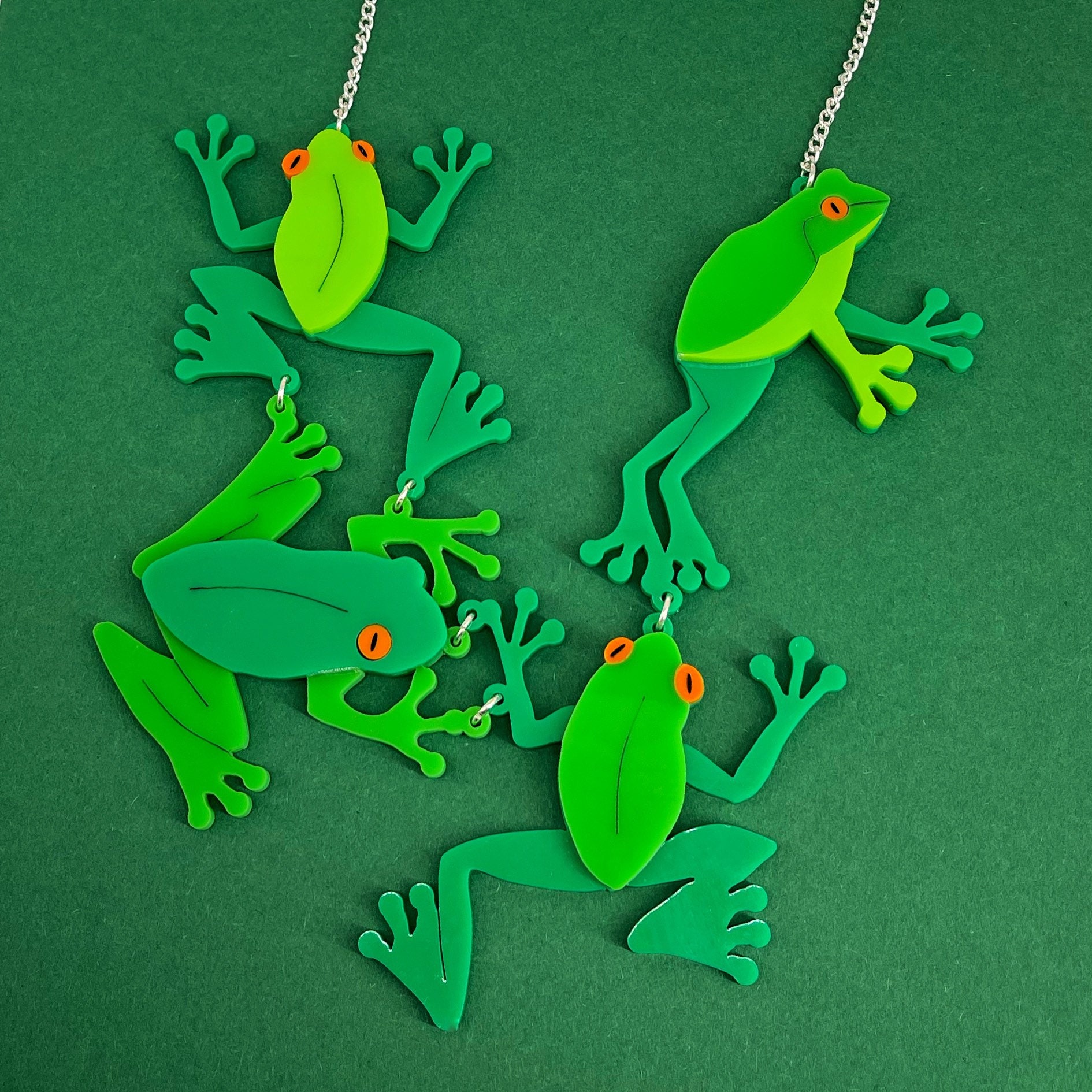 Frog Necklace Laser Cut Jewellery Handmade Jewellery Etsy UK