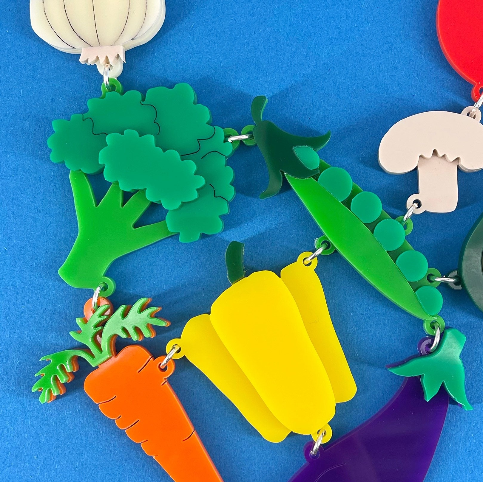 Veg necklace statement jewellery plastic jewellery Etsy