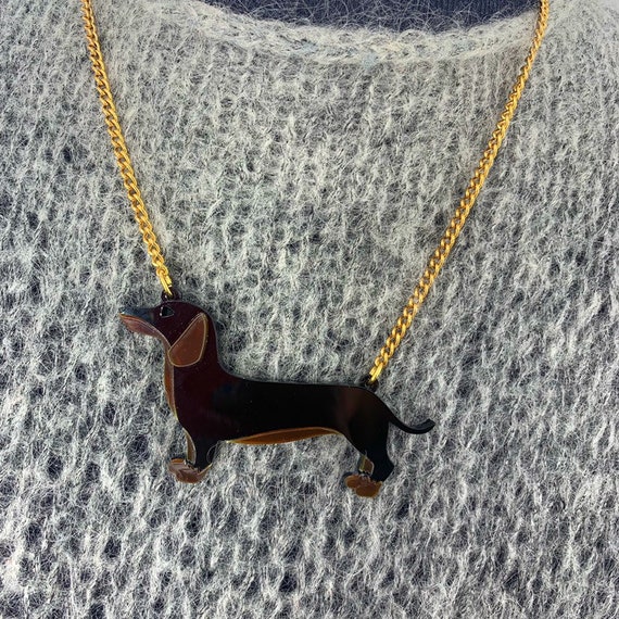 Silver Sausage Dog Dachshund Necklace | Betty & Maude