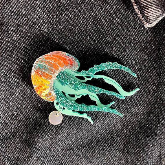 Jellyfish brooch on sale