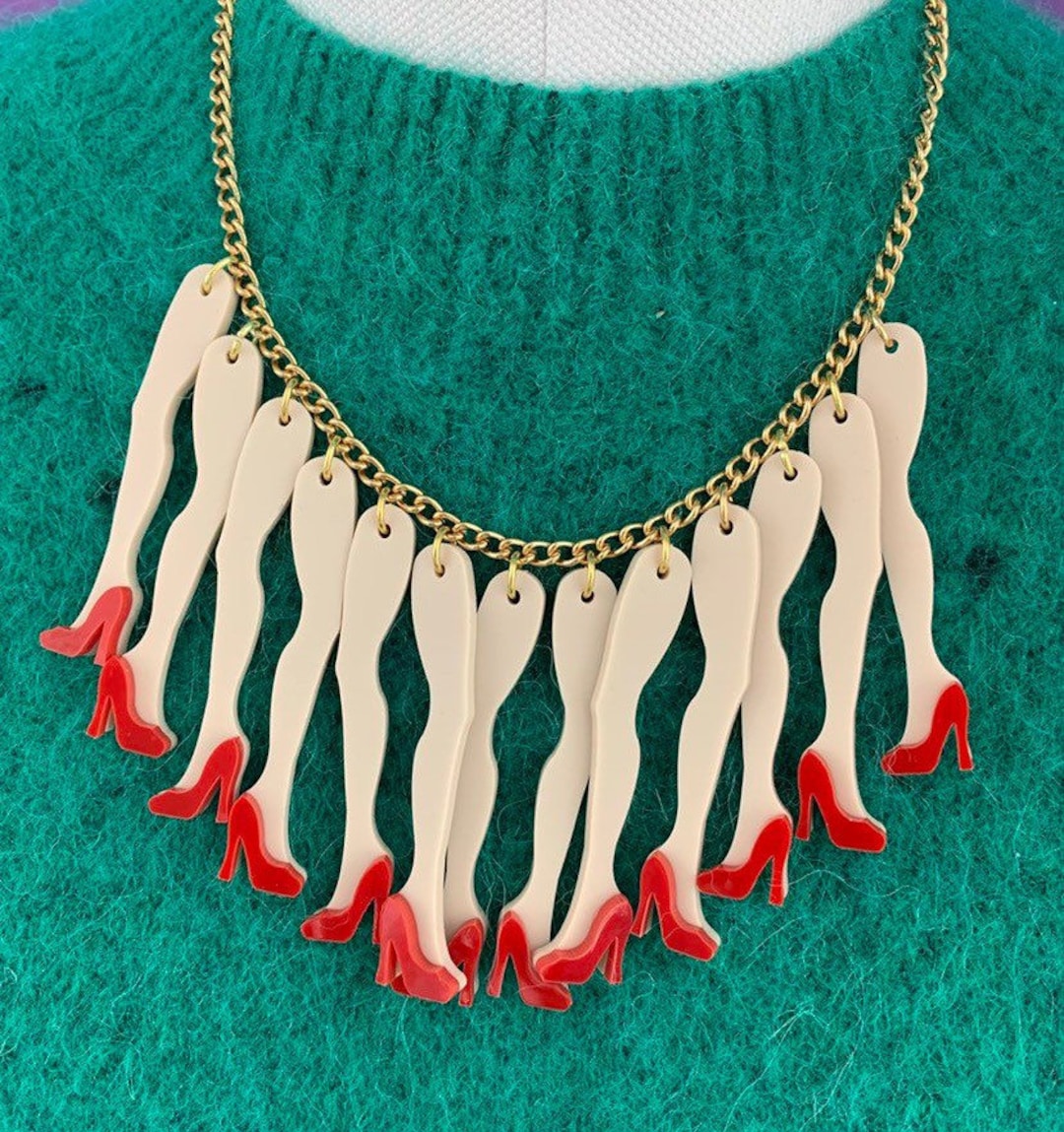 Leg Necklace Plastic Jewellery Perspex Jewellery Acrylic Etsy