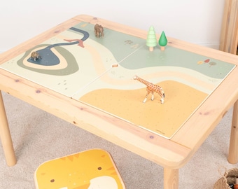 Klebefolie für IKEA FLISAT Kindertisch - Spielwiese