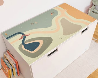 Adhesive film for IKEA STUVA / SMÅSTAD bench with box - playground