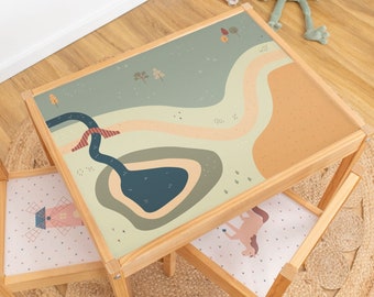 Adhesive film for IKEA LÄTT children's table - playground
