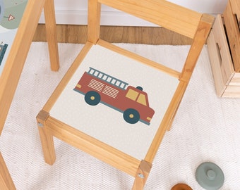 Adhesive film for IKEA LÄTT children's chair - fire brigade