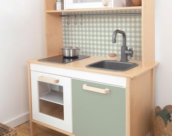 Sticker for IKEA DUKTIG Kids Kitchen chequered green