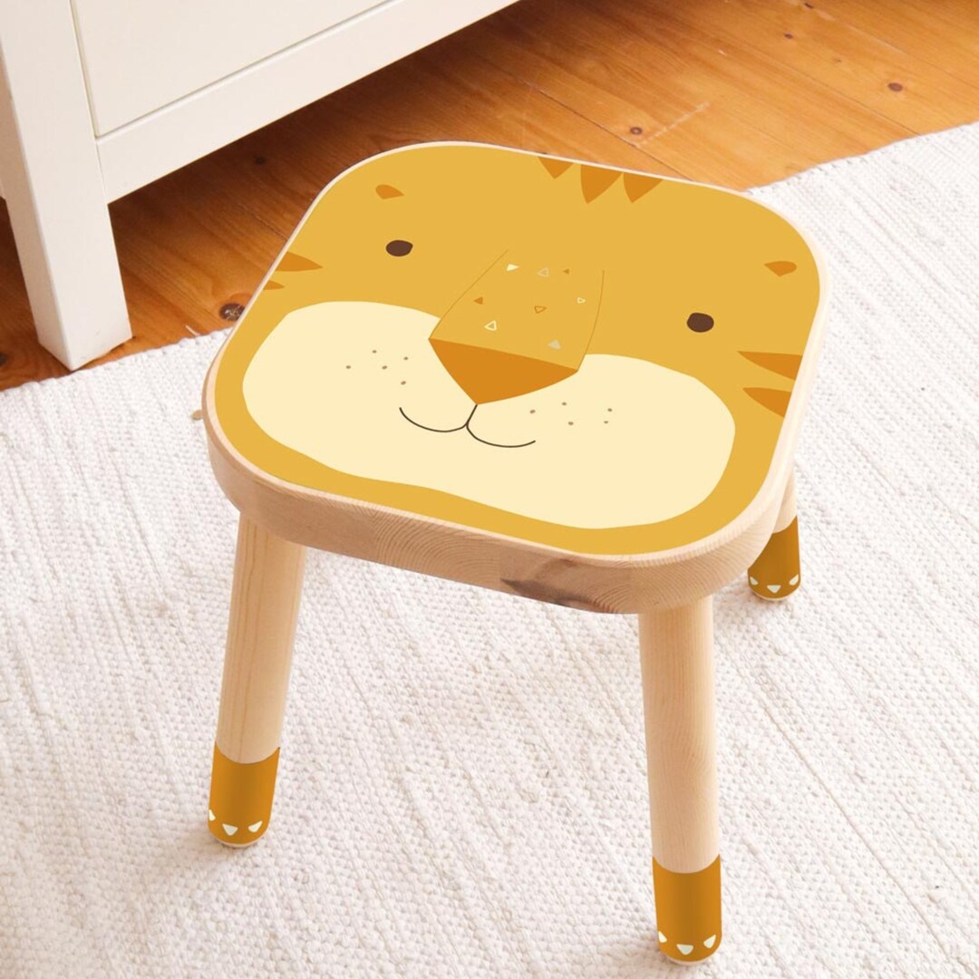 Sticker for IKEA FLISAT Kids Stool Tiger