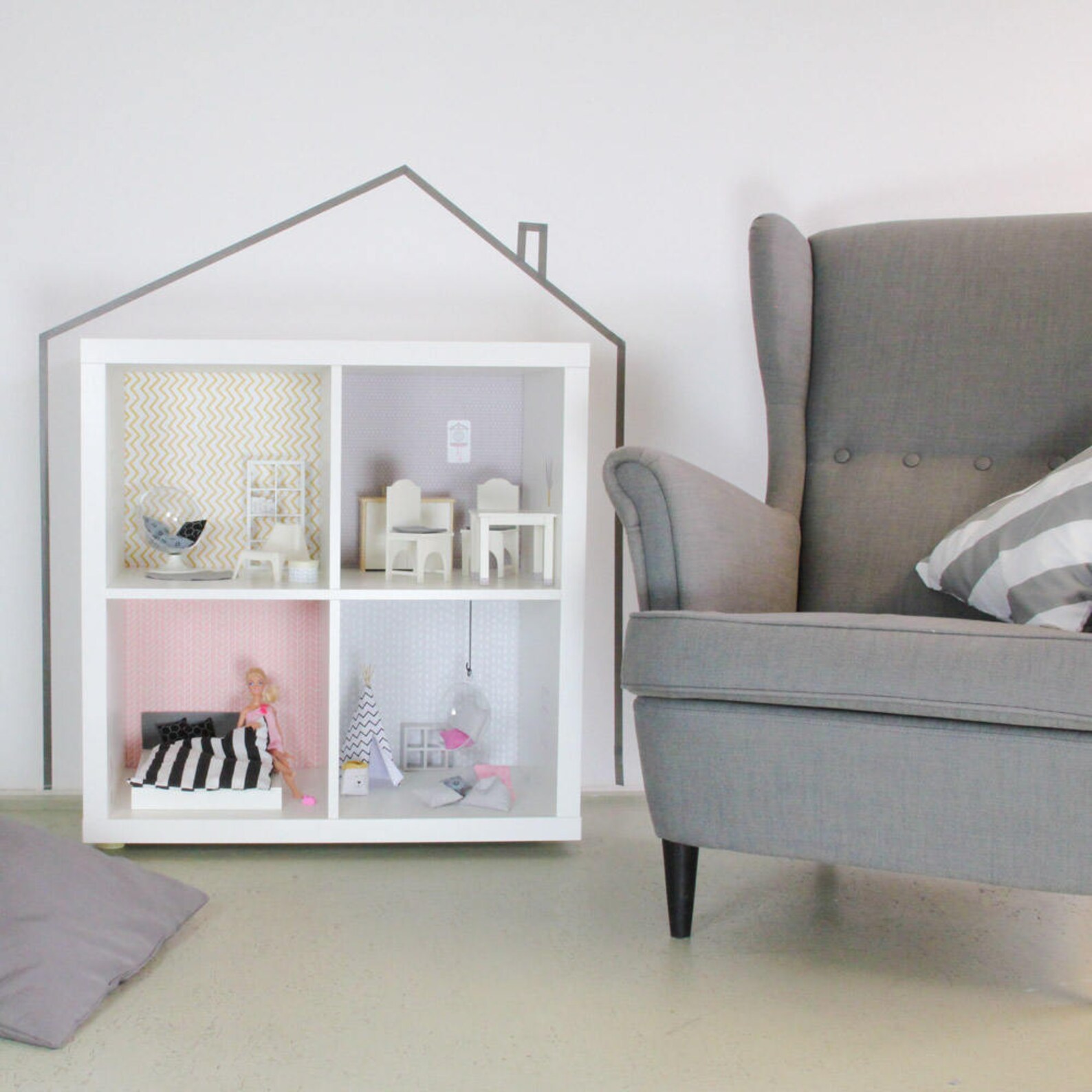 Sticker dollhouse dollhouse wallpaper KALLAX IKEA decal Etsy