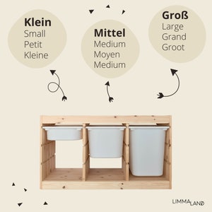 Klebefolien passend für das IKEA TROFAST Regal verschönern die Aufbewahrungsboxen mit Blumenmotiven