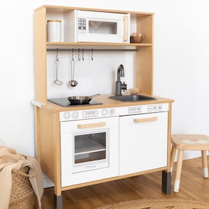 Aufkleber Zubehör für IKEA DUKTIG Kinderküche - weiß