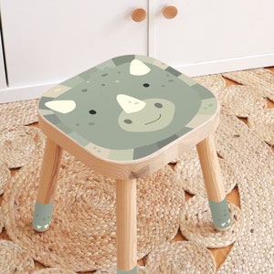 Sticker for IKEA FLISAT kids stool - dino