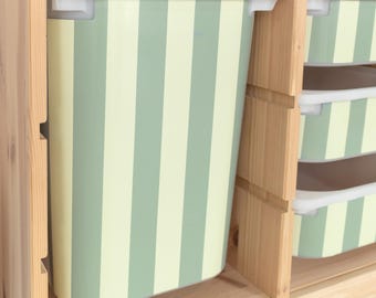 Stripes adhesive film for IKEA TROFAST Box Eucalyptus (bright)