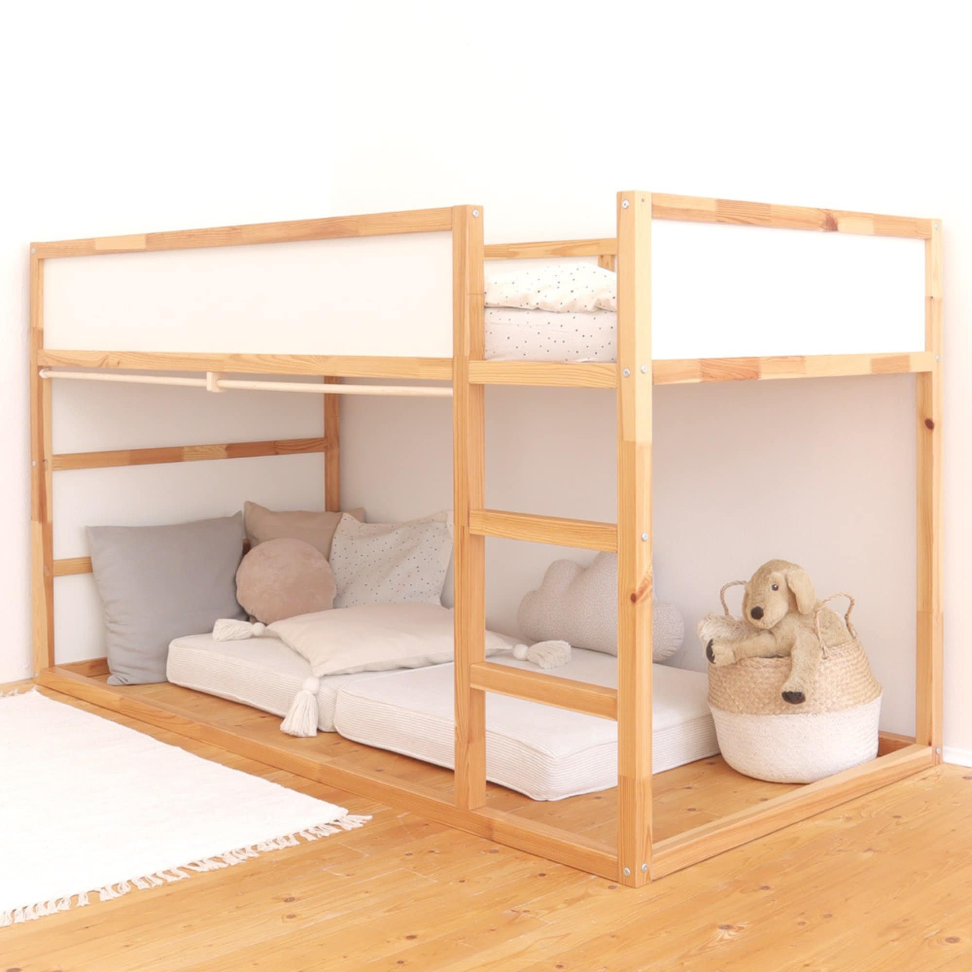 Vorhang Bettvorhang Vorhangstoff für Kinderbett Etagenbett Hochbett 3  teilig, Kindermöbel und vieles mehr