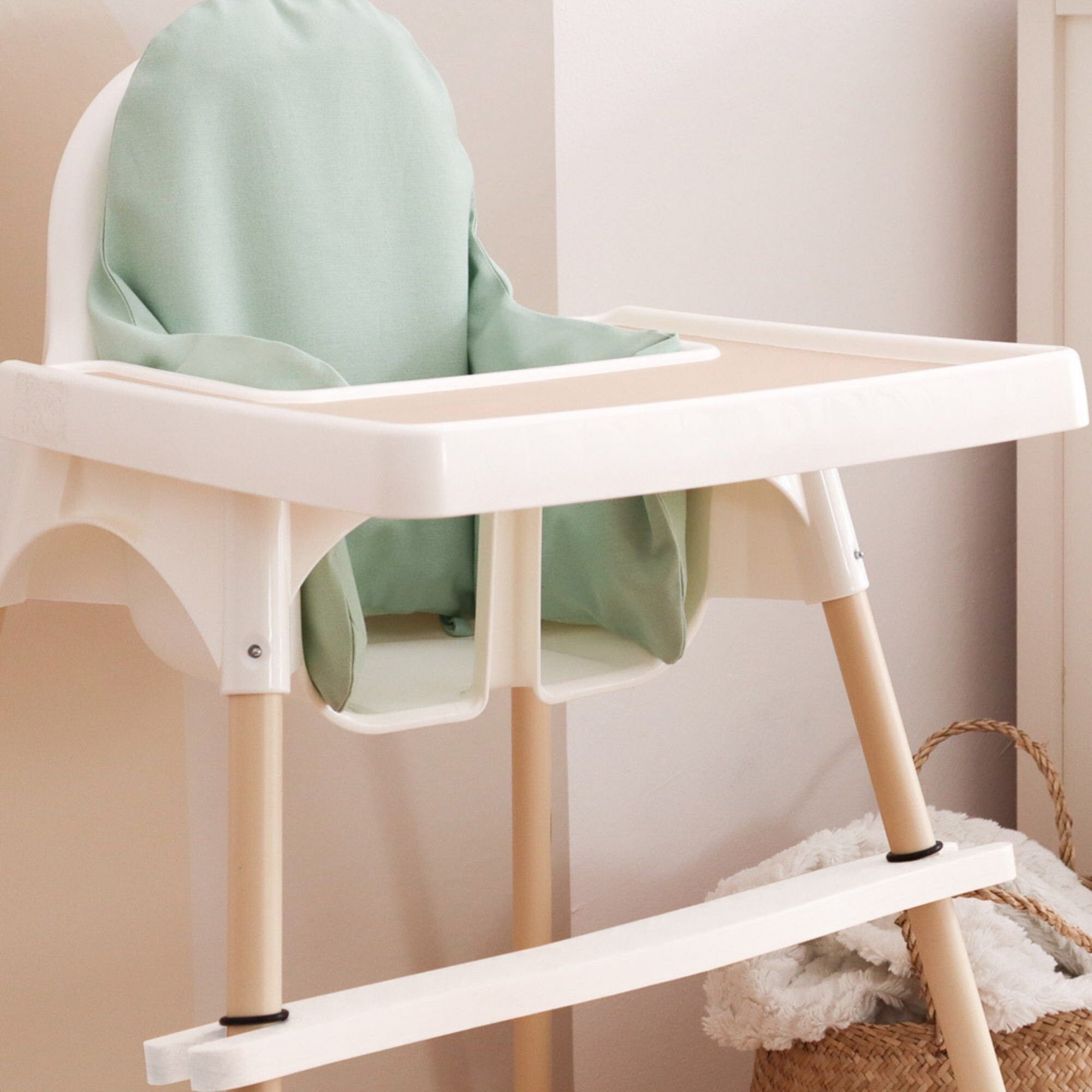 Reposapiés para silla alta compatible con IKEA Antilop, paquete de 2  reposapiés de madera de bambú, accesorios para silla alta, bordes alisados