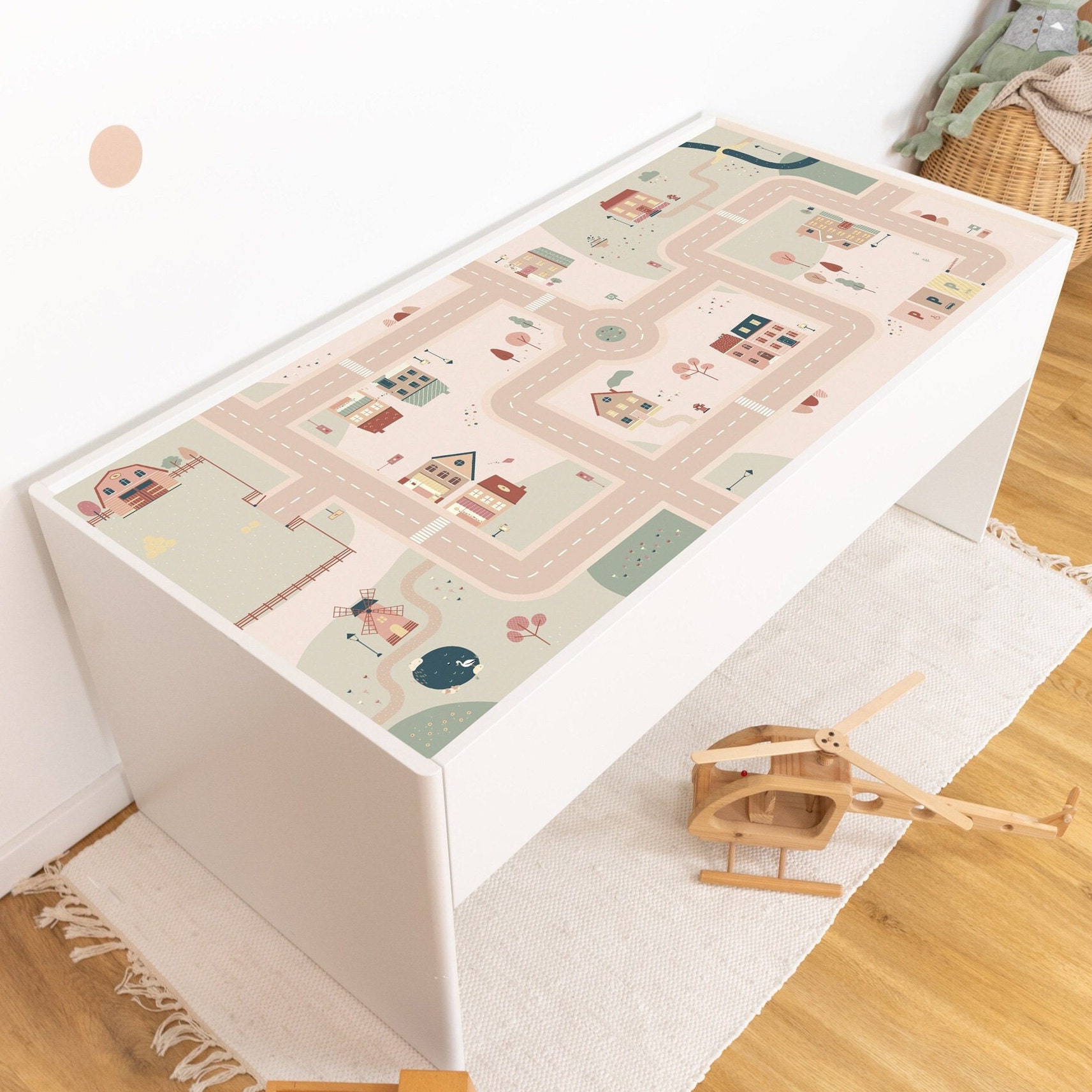 Adhesive Film for IKEA DUNDRA Play Table - Play Street Pink - Etsy Adhesive Film for IKEA DUNDRA Play Table - Play Street Pink - Etsy
