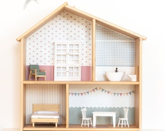 Adhesive film for IKEA FLISAT dollhouse