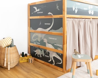 Autocollant pour le lit IKEA KURA Dinosaure