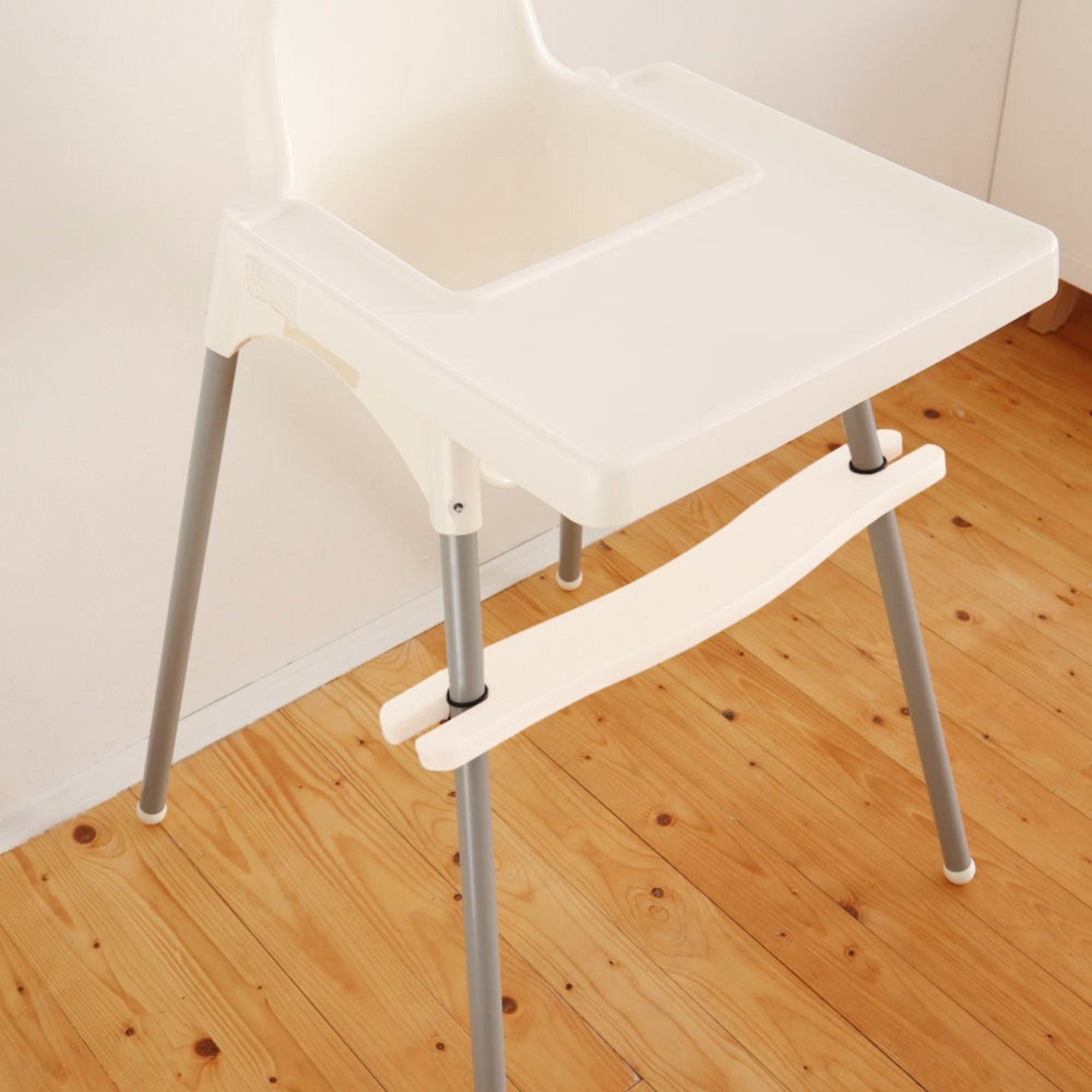 Reposapiés para silla alta compatible con IKEA Antilop, paquete de 2  reposapiés de madera de bambú, accesorios para silla alta, bordes alisados