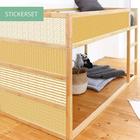 Autocollant Pour Le Lit Ikea Kura Moutarde Etsy