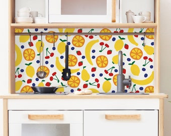 Aufkleber für IKEA DUKTIG Kinderküche Rückwand Früchte