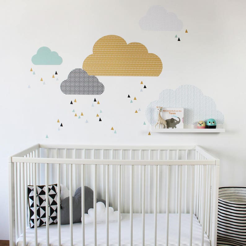 cloud wall stickers cloud shelf cloud stickers cloud | etsy
