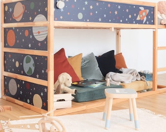 Sticker for IKEA KURA Bed space and planets