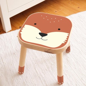 Klebefolie für IKEA FLISAT Kinderhocker - Fuchs