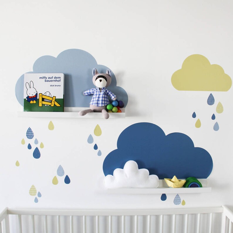 cloud wall stickers cloud shelf cloud stickers cloud | etsy