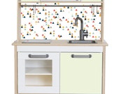 Play kitchen: Sticker Set "TRIANGLIG" - Pimp your Ikea DUKTIG toy kitchen (1W-SK03-04) - Furniture not included - play room