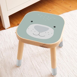 Sticker for IKEA FLISAT kids stool - bear
