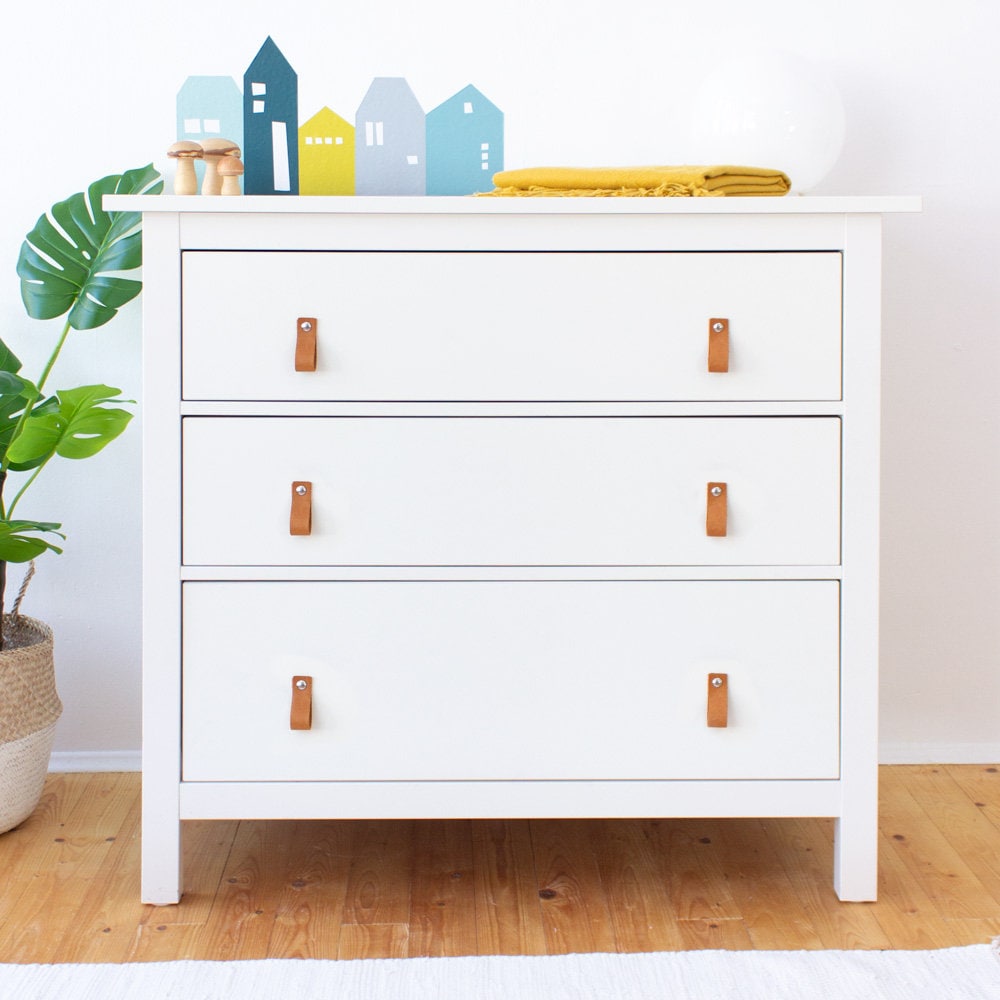 Leather Handles for IKEA Chests of Drawers Malm Hemnes