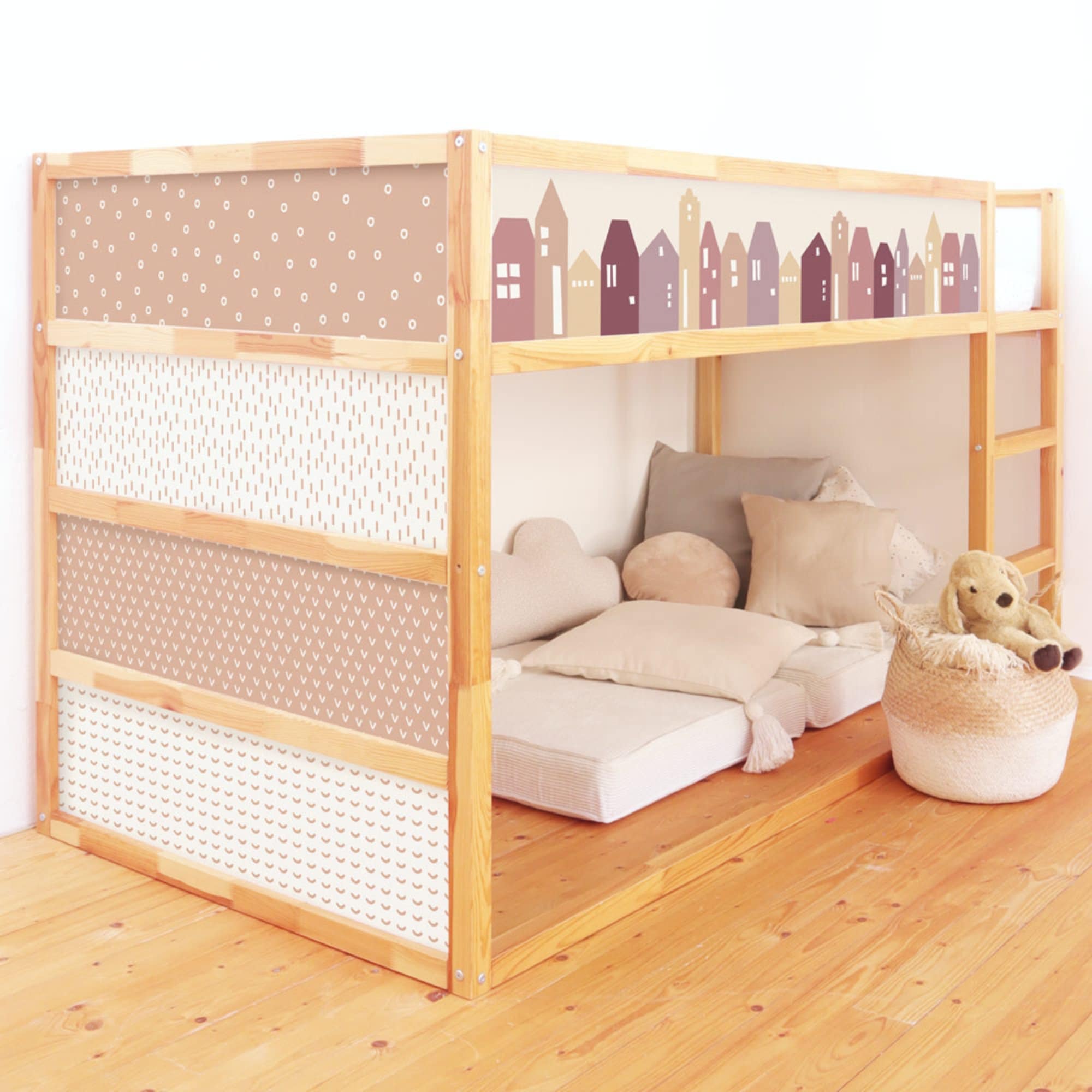 IKEA Kura Bettaufkleber Set - Beige Formen I Unik Nordic