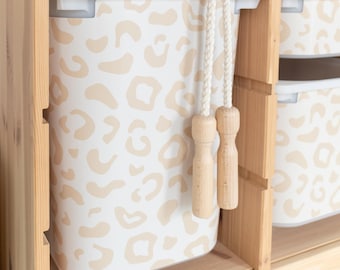 Leopard print adhesive film for IKEA TROFAST box