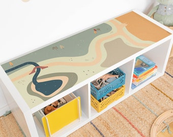 Adhesive film for IKEA KALLAX (3 compartments) - playground